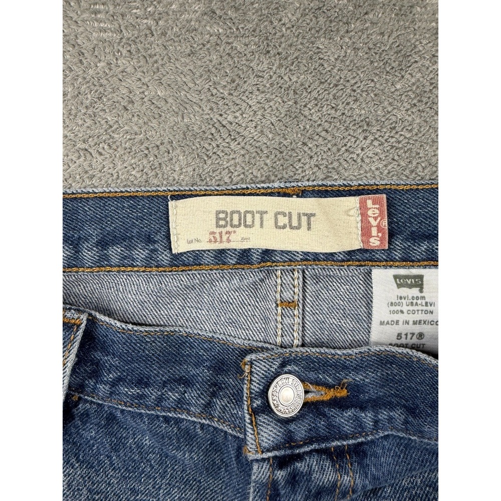 Vtg Levi's 517 USA Boot Cut Jeans 38x29 Distressed Fade - Picture 10 of 16